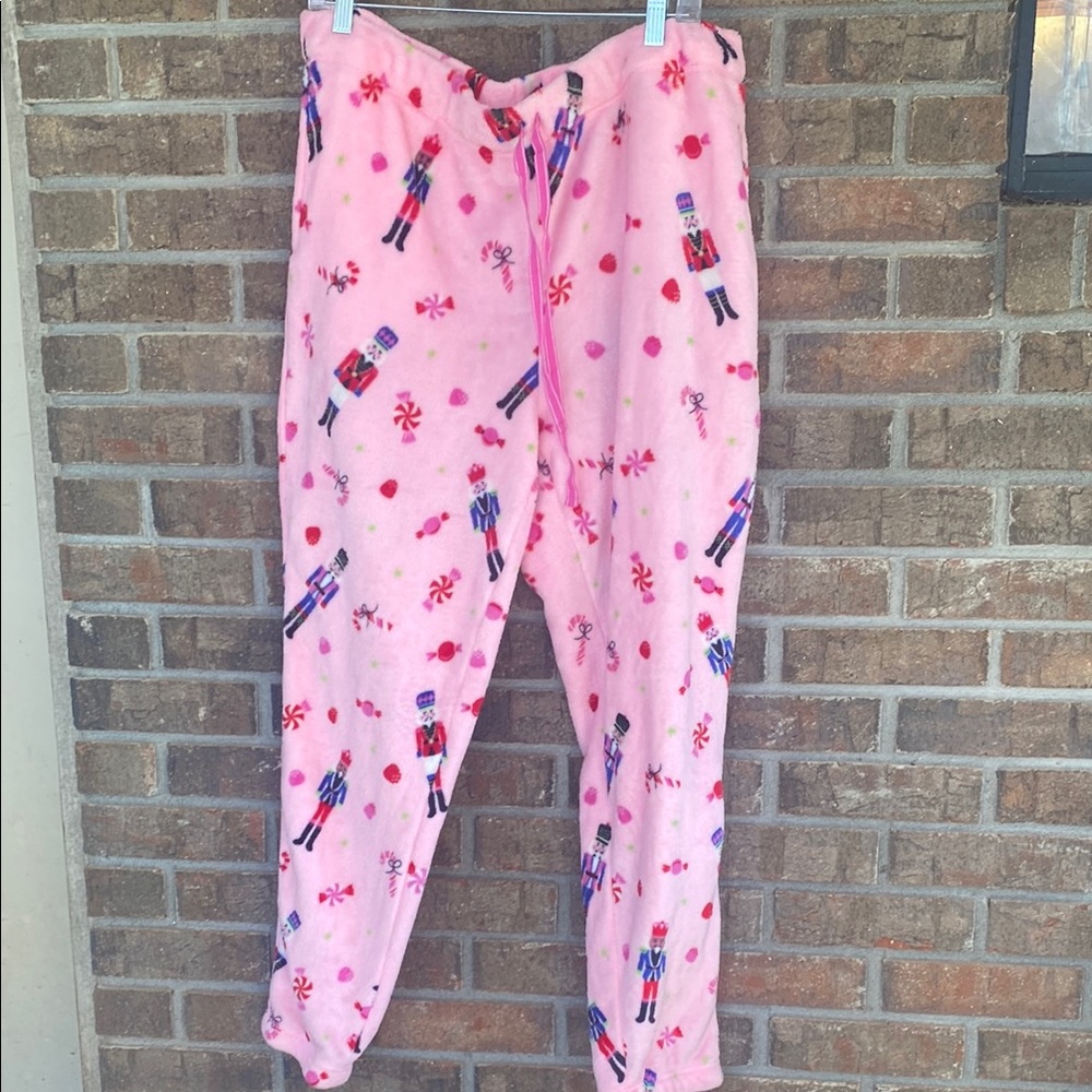 Cozy Pink Nutcracker Pajama Pants